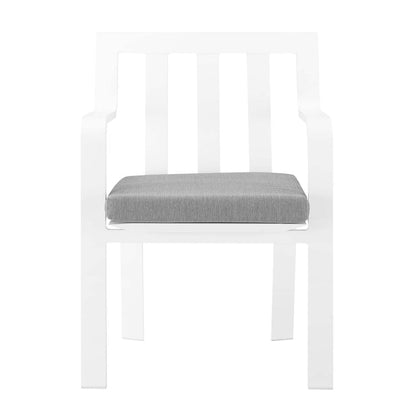 Baxley Outdoor Patio Aluminum Armchair Set of 2 - White Gray