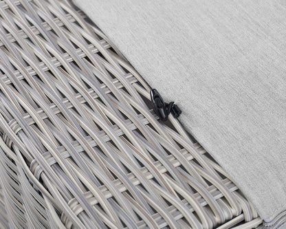 Conway Sunbrella® Outdoor Patio Wicker Rattan Ottoman - Light Gray Gray