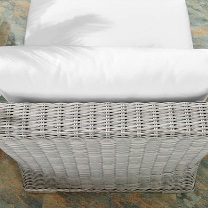 Conway Sunbrella® Outdoor Patio Wicker Rattan Armless Chair - Light Gray White