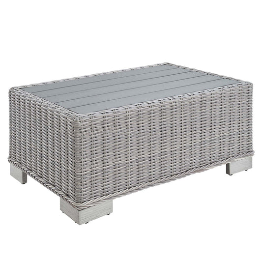 Conway 32" Outdoor Patio Wicker Rattan Coffee Table - Default Title