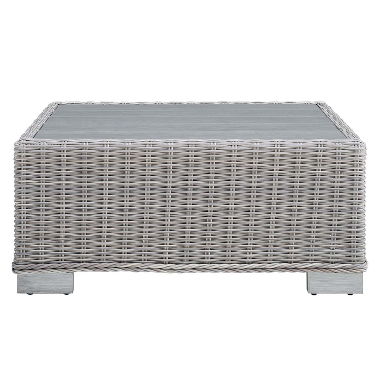 Conway 32" Outdoor Patio Wicker Rattan Coffee Table - Default Title