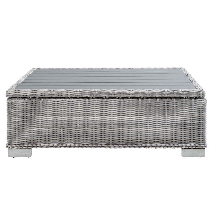 Conway 45" Outdoor Patio Wicker Rattan Coffee Table - Default Title