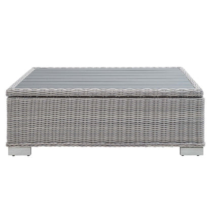 Conway 45" Outdoor Patio Wicker Rattan Coffee Table - Default Title