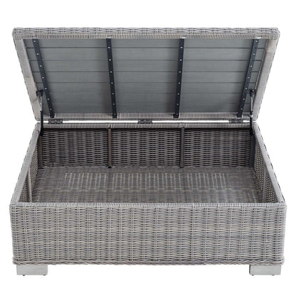Conway 45" Outdoor Patio Wicker Rattan Coffee Table - Default Title