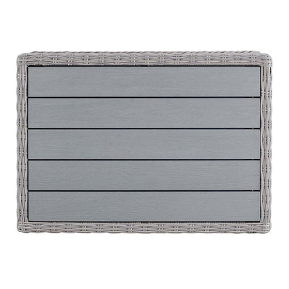 Conway 45" Outdoor Patio Wicker Rattan Coffee Table - Default Title