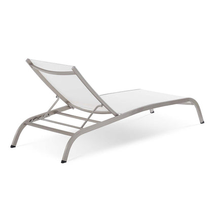 Savannah 3 Piece Outdoor Patio Mesh Set - White