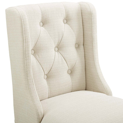 Baronet Upholstered Fabric Counter Bar Stool Set of 2 - Beige