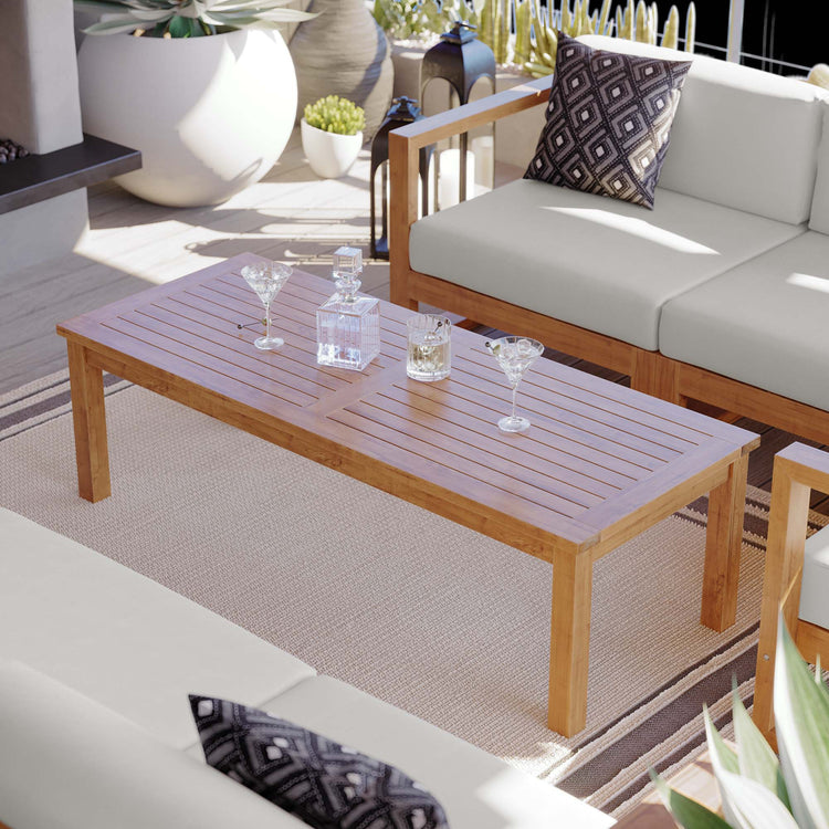 Upland Outdoor Patio Teak Wood Coffee Table - Default Title