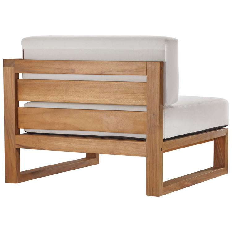 Upland Outdoor Patio Right-Arm Chair - Natural White