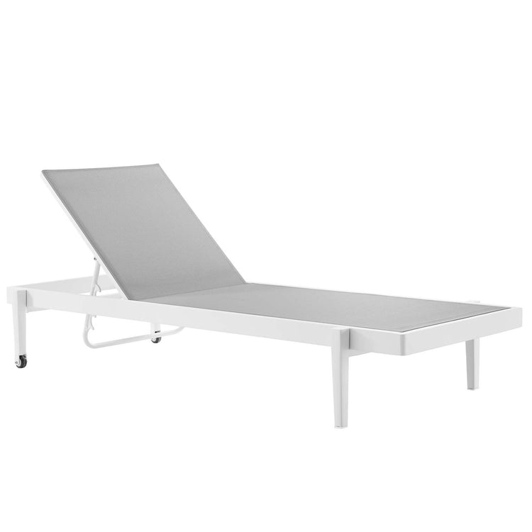 Charleston Outdoor Patio Aluminum Chaise Lounge Chair Set of 2 - Default Title