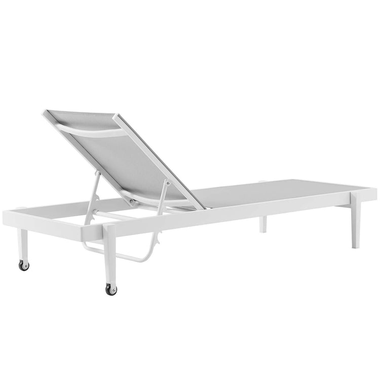 Charleston Outdoor Patio Aluminum Chaise Lounge Chair Set of 2 - Default Title