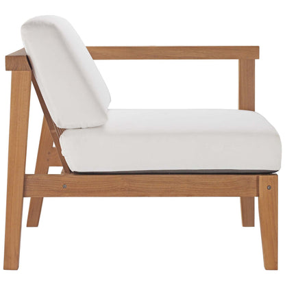 Bayport 3-Piece Outdoor Patio Teak Wood Sectional Sofa Set - Default Title