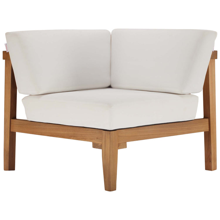 Bayport 3-Piece Outdoor Patio Teak Wood Sectional Sofa Set - Default Title