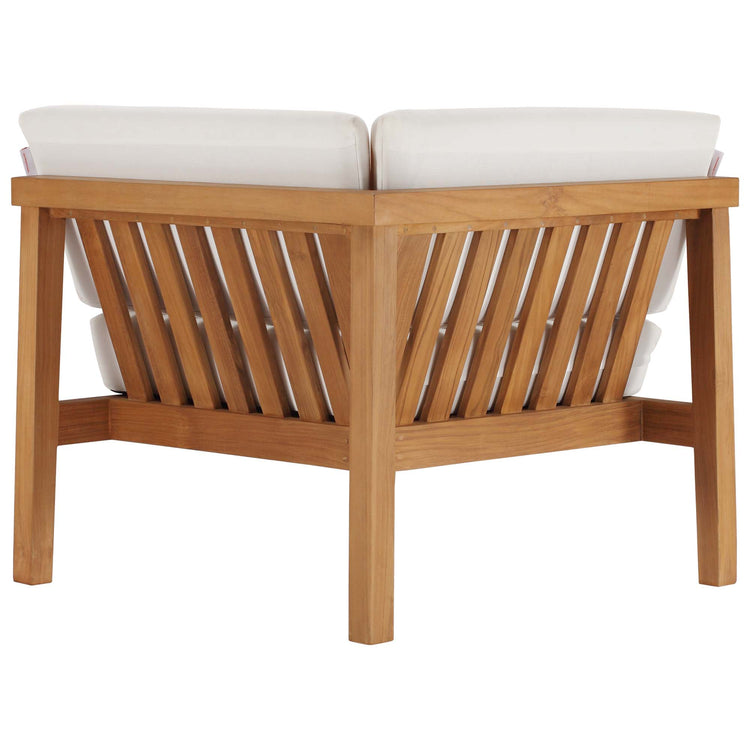 Bayport 3-Piece Outdoor Patio Teak Wood Sectional Sofa Set - Default Title