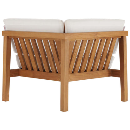 Bayport 3-Piece Outdoor Patio Teak Wood Sectional Sofa Set - Default Title