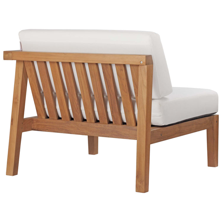 Bayport Outdoor Patio Teak Wood 2-Seater Loveseat - Natural White