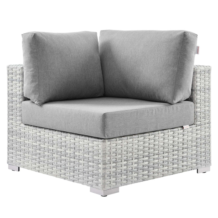 Convene Outdoor Patio Corner Chair - Light Gray Gray