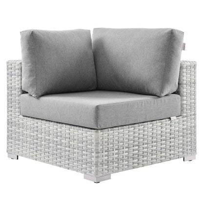 Convene Outdoor Patio Corner Chair - Light Gray Gray