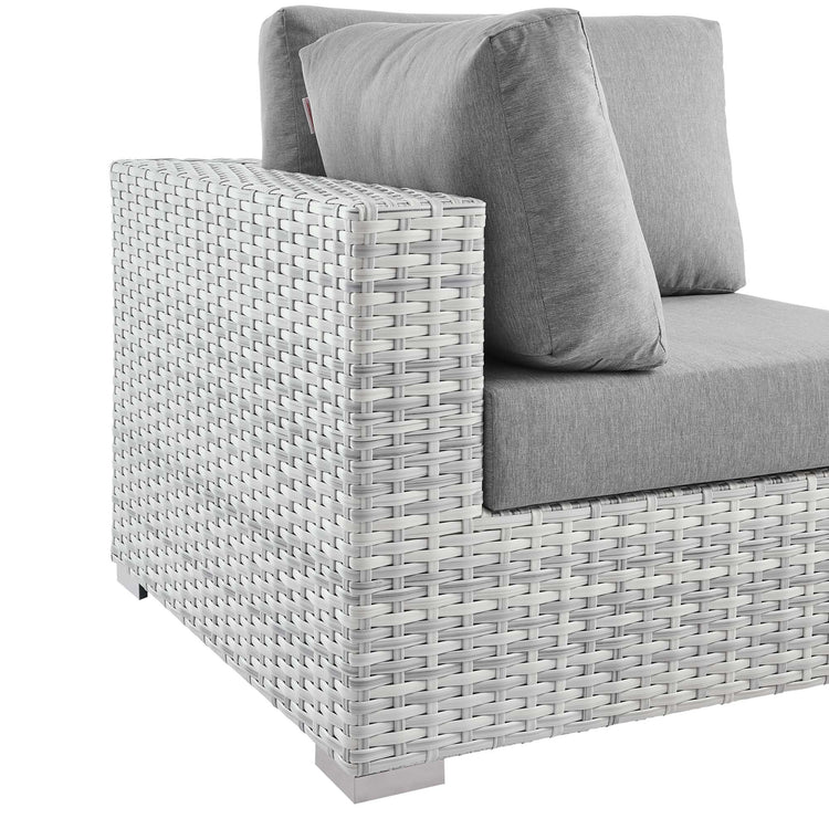 Convene Outdoor Patio Corner Chair - Light Gray Gray