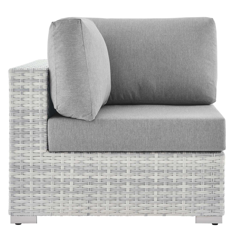 Convene Outdoor Patio Corner Chair - Light Gray Gray