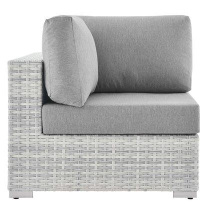Convene Outdoor Patio Corner Chair - Light Gray Gray