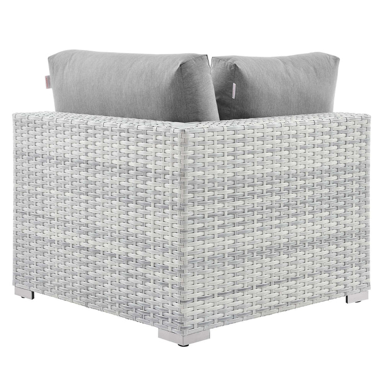 Convene Outdoor Patio Corner Chair - Light Gray Gray
