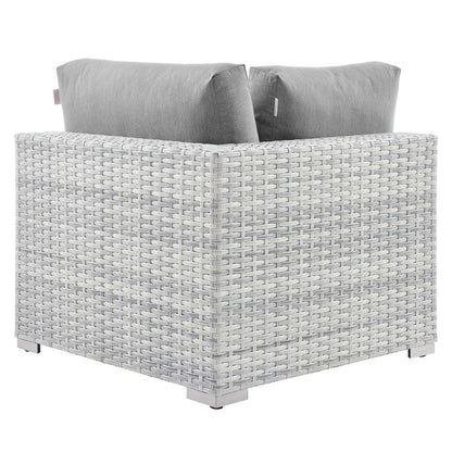 Convene Outdoor Patio Corner Chair - Light Gray Gray