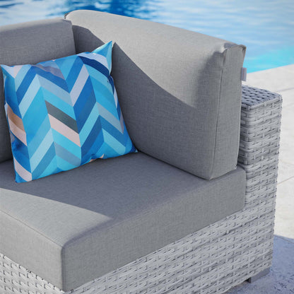 Convene Outdoor Patio Corner Chair - Light Gray Gray