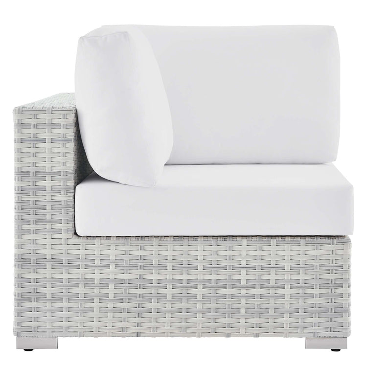 Convene Outdoor Patio Corner Chair - Light Gray White