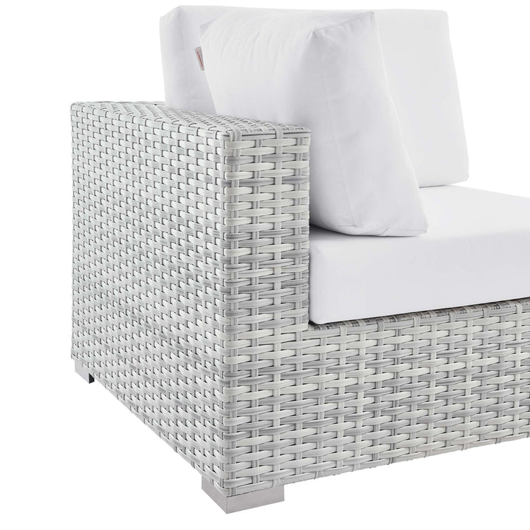 Convene Outdoor Patio Corner Chair - Light Gray White