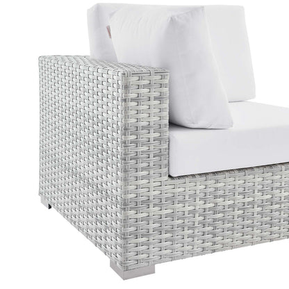 Convene Outdoor Patio Corner Chair - Light Gray White
