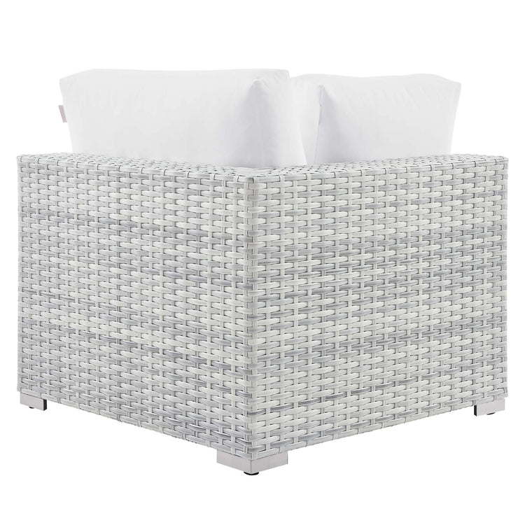 Convene Outdoor Patio Corner Chair - Light Gray White