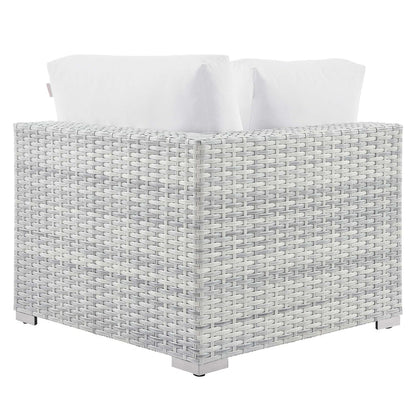 Convene Outdoor Patio Corner Chair - Light Gray White