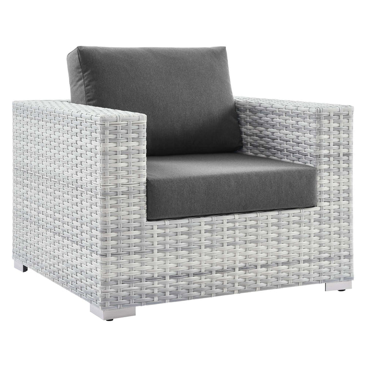 Convene Outdoor Patio Armchair - Light Gray Charcoal