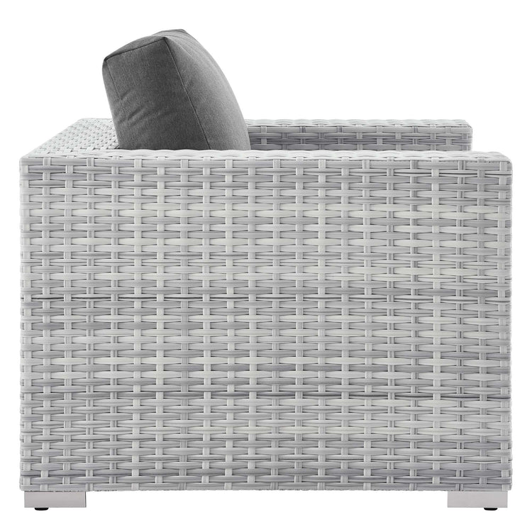 Convene Outdoor Patio Armchair - Light Gray Charcoal