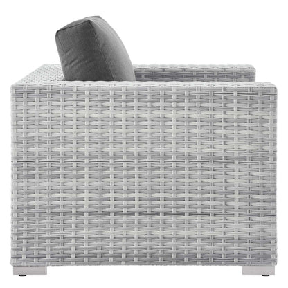 Convene Outdoor Patio Armchair - Light Gray Charcoal