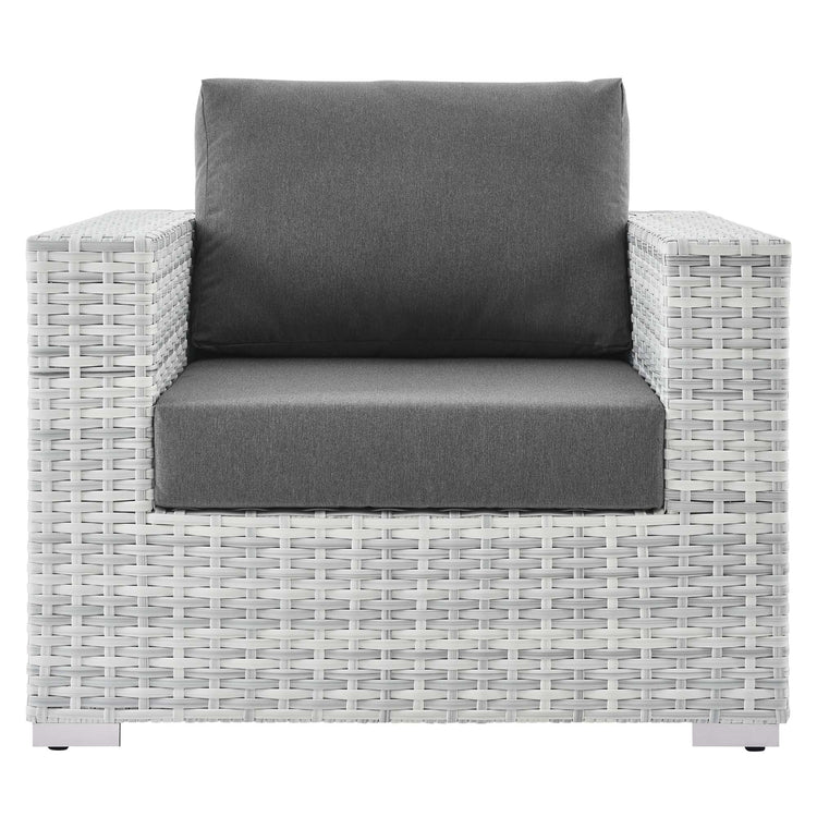 Convene Outdoor Patio Armchair - Light Gray Charcoal
