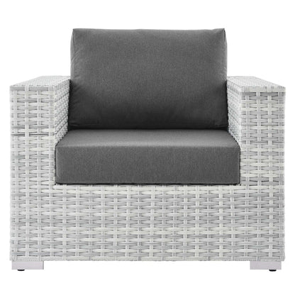Convene Outdoor Patio Armchair - Light Gray Charcoal