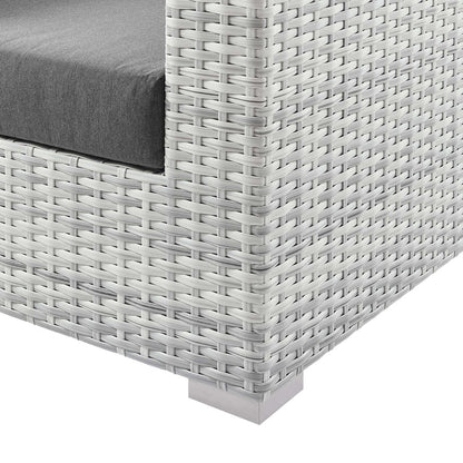 Convene Outdoor Patio Armchair - Light Gray Charcoal