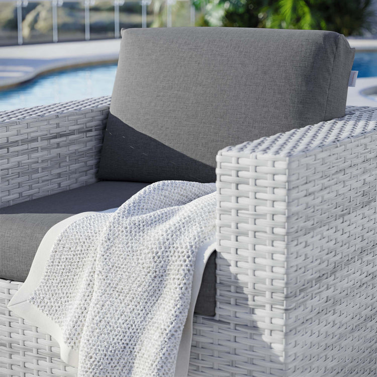 Convene Outdoor Patio Armchair - Light Gray Charcoal