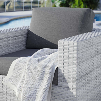 Convene Outdoor Patio Armchair - Light Gray Charcoal