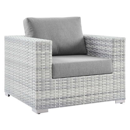 Convene Outdoor Patio Armchair - Light Gray Gray