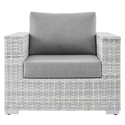 Convene Outdoor Patio Armchair - Light Gray Gray