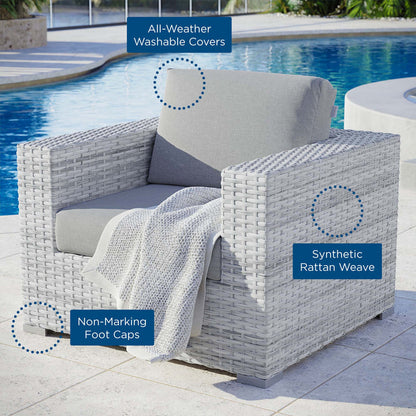 Convene Outdoor Patio Armchair - Light Gray Gray