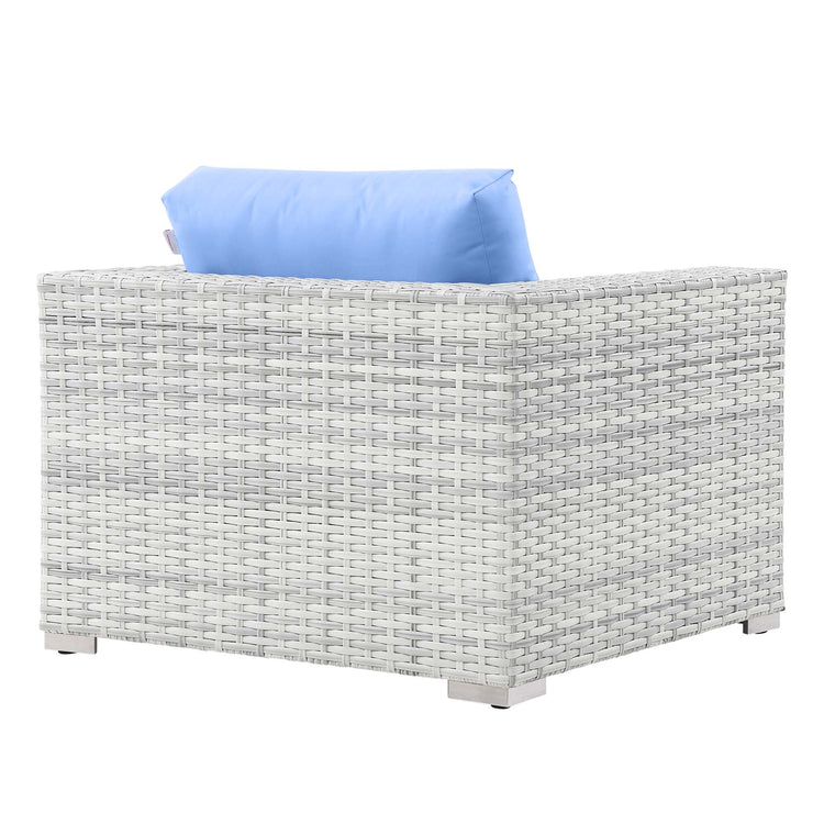 Convene Outdoor Patio Armchair - Light Gray Light Blue