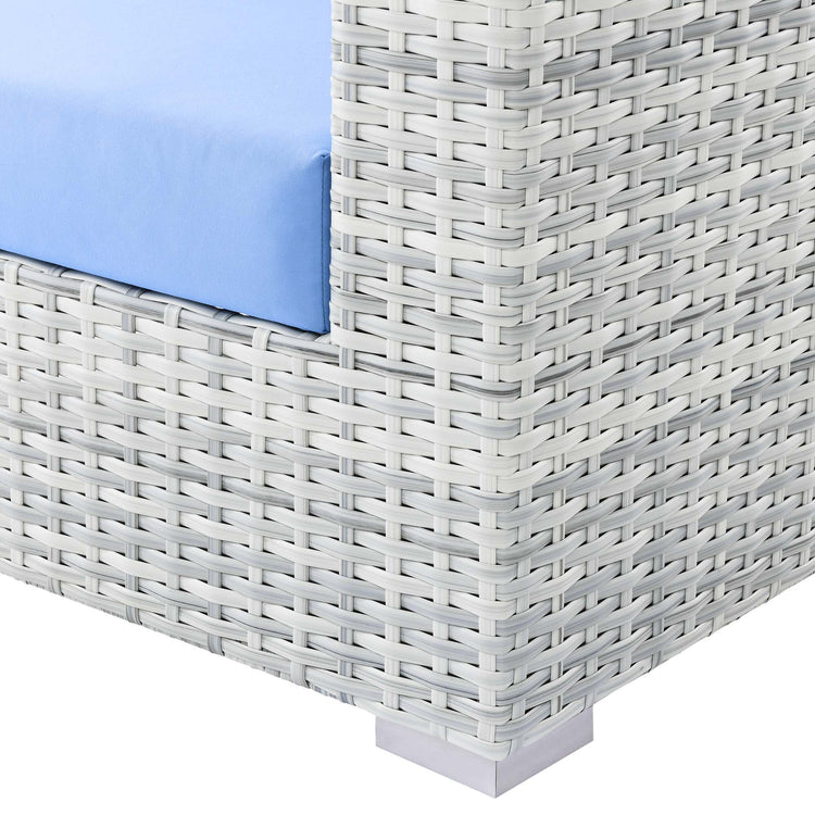 Convene Outdoor Patio Armchair - Light Gray Light Blue