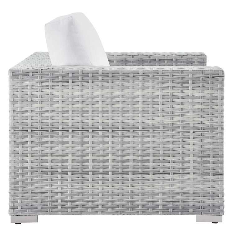 Convene Outdoor Patio Armchair - Light Gray White