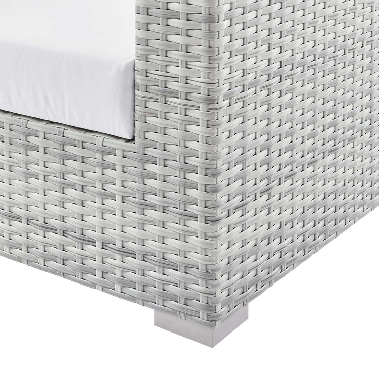 Convene Outdoor Patio Armchair - Light Gray White