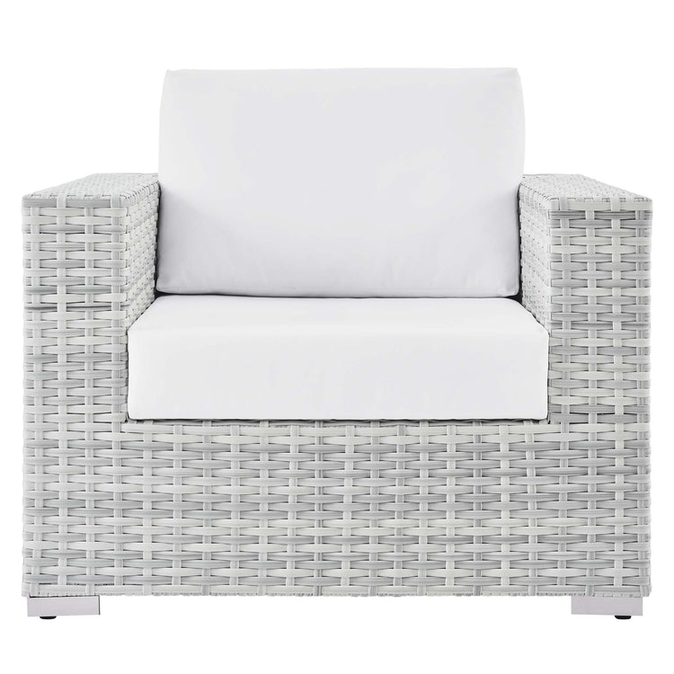 Convene Outdoor Patio Armchair - Light Gray White