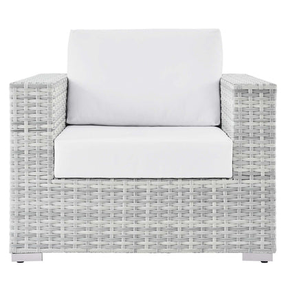 Convene Outdoor Patio Armchair - Light Gray White